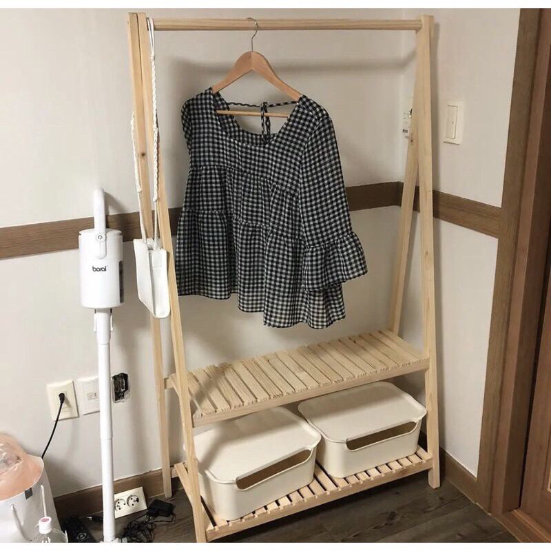 Jual Ladder Hanger Gantungan Baju Kayu Aesthetic Gawang Baju