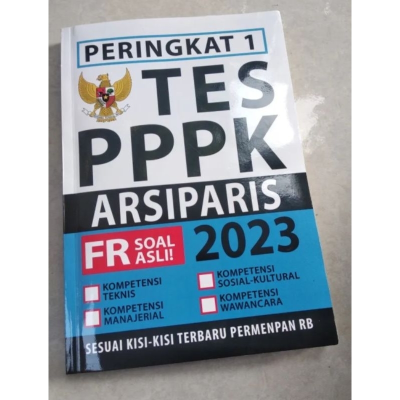 Jual BUKU PPPK ARSIPARIS 2023 RESMI SESUAI KISI KISI TERBARU BUKU