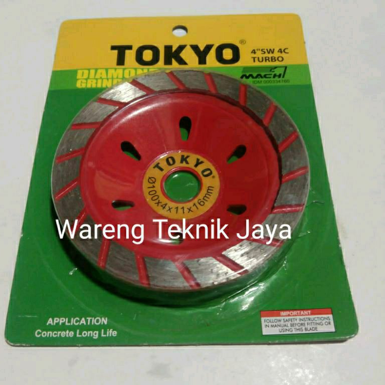 Jual Mata Grinda Mangkok Batu Gerinda D Diamond Cup 4 Inch Turbo Mrek