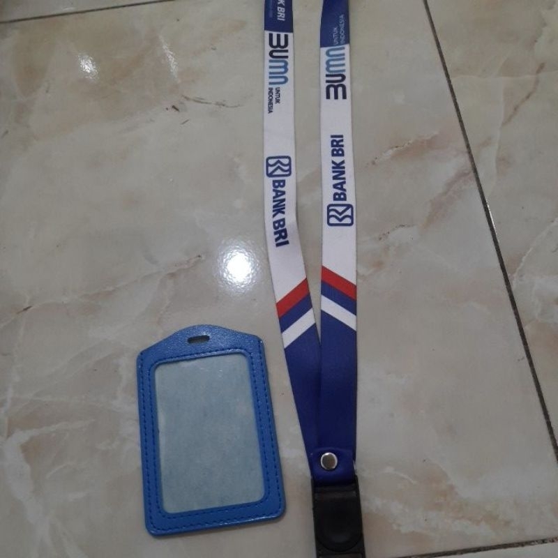 Jual Lanyard Tali Id Card Bri Bumn Putih Biru Shopee Indonesia