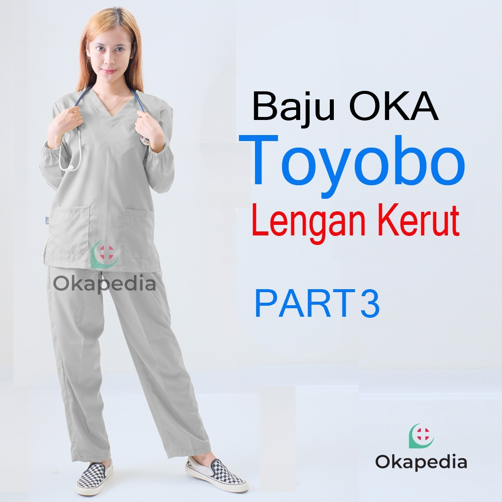 Jual Seragam Kerja Baju Jaga Ok Oka Dokter Perawat Medis Lengan Panjang