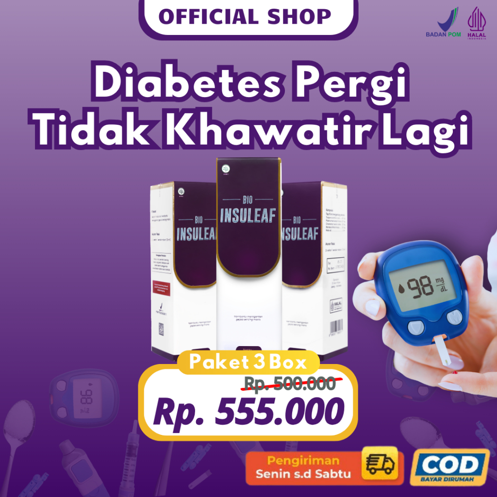 Jual Bio Insuleaf Diabetes Herbal Turunkan Gula Darah 3 Box Shopee