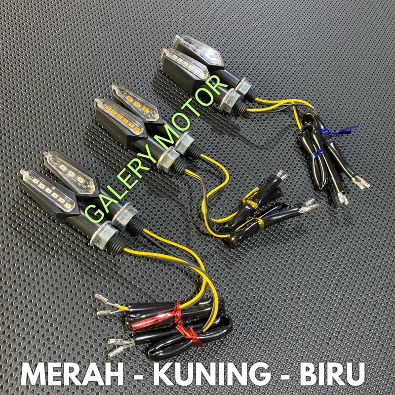 Jual SEIN LED MINI 2 SISI DEPAN BELAKANG NYALA 6 MATA DEPAN 3 MATA