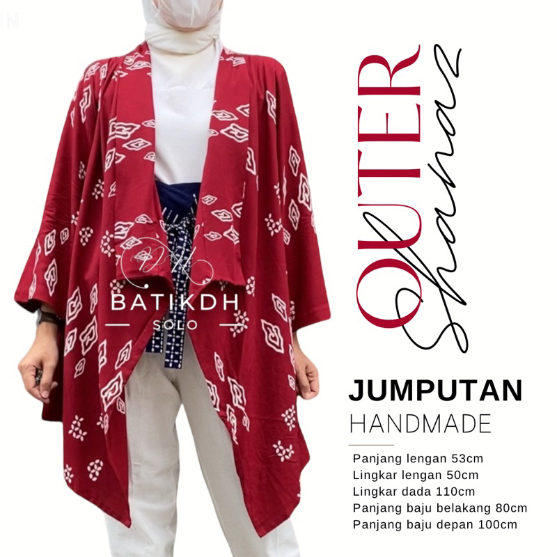 Jual Outer Blazer Cardigan Vest Bolero Wanita Bahan Rayon Cap Jumputan