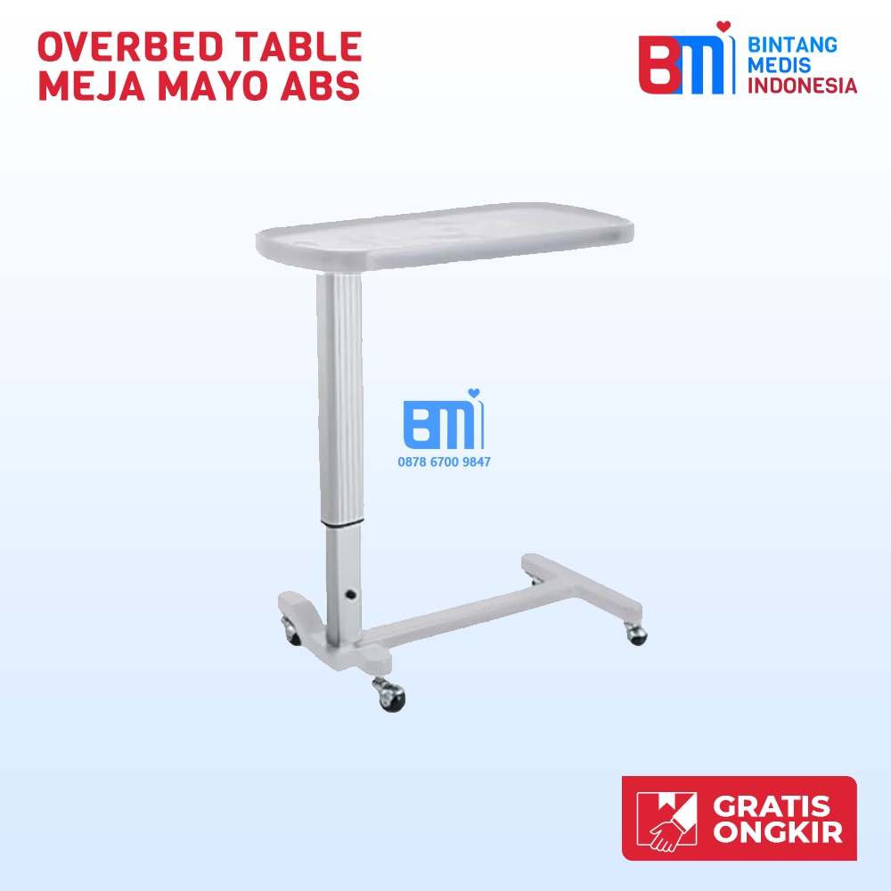 Jual Meja Mayo ABS Sellaco Overbed Table Hospital Meja Makan Pasien