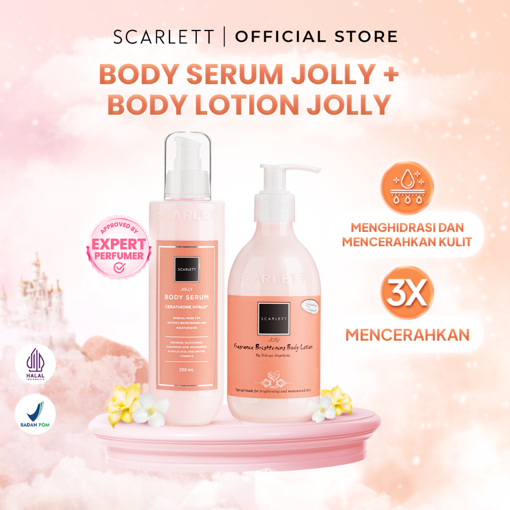 Jual Scarlett Whitening Body Serum Jolly Body Lotion Jolly