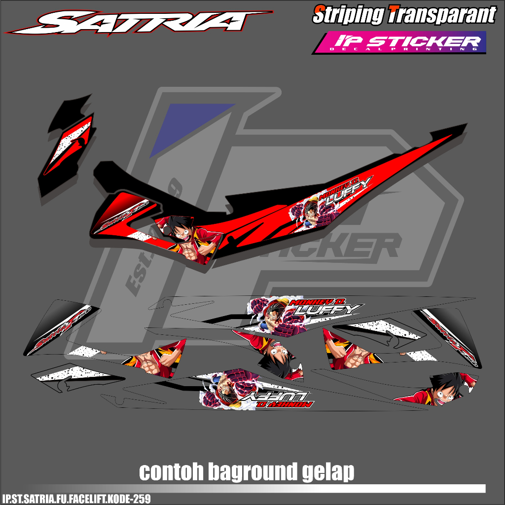 Jual SATRIA FU 150 FACELIFT TIPE S COD STIKER STRIPING MOTOR SUZUKI