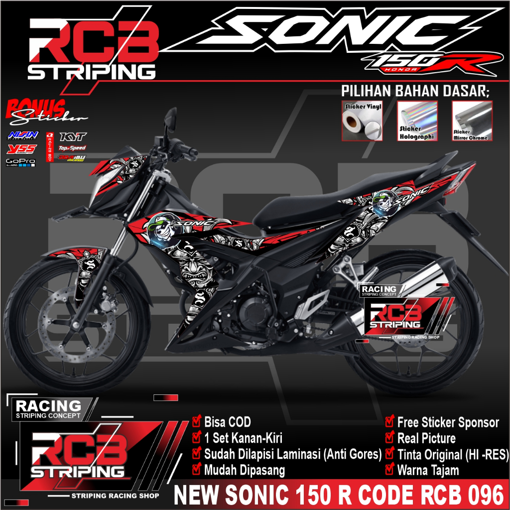 Jual Striping Honda Sonic Variasi R Stiker Honda Sonic R Variasi