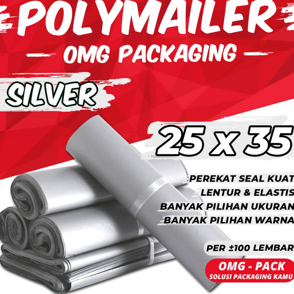 Jual PLASTIK POLYMAILER 25x35 BABY PINK Premium Tebal Lem Kantong