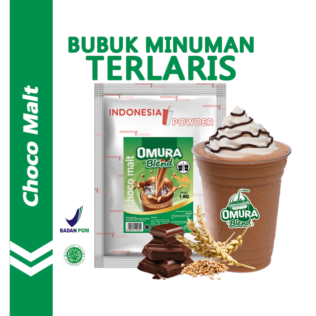 Jual OMURA Blend Bubuk Minuman Premium Rasa Choco Malt Powder Drink 1