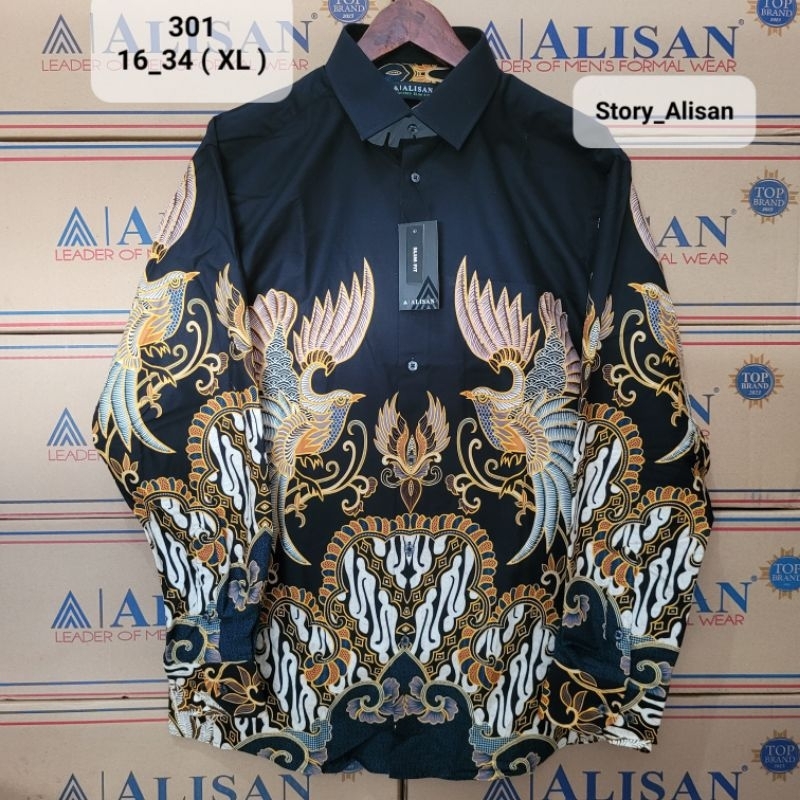 Jual Batik Alisan Uk Xl Lengan Panjang Slimfit Original