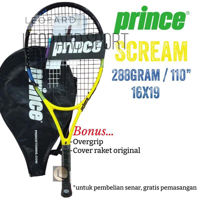 Jual Raket Tenis Prince Scream Berat G Yellow Tennis Racket