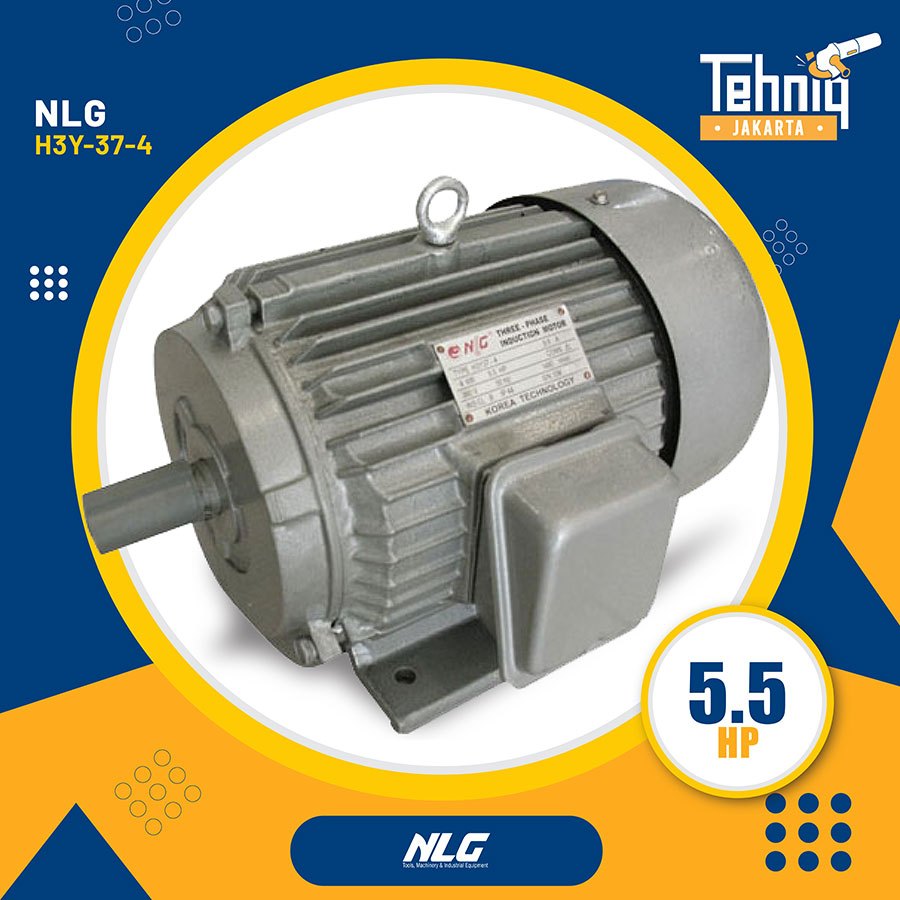 Jual NLG Dinamo Motor Listrik H3Y37 4 5 5HP Electric Motor Penggerak