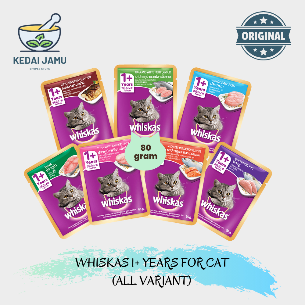 Jual WHISKAS POUCH 80G MAKANAN KUCING BASAH ALL VARIANT Shopee Indonesia