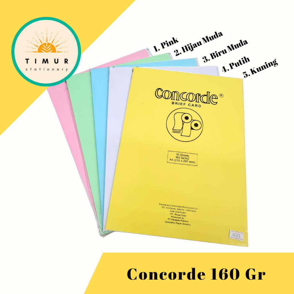 Jual Kertas Concorde 160gr A4 Kertas Sertifikat Brief Card Shopee