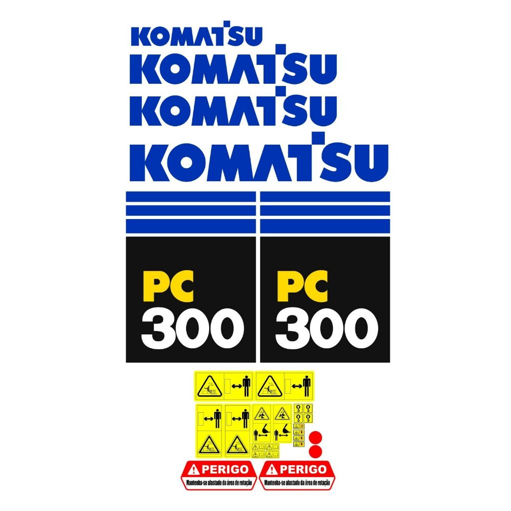 Jual Sticker Excavator Komatsu PC300 Decals Adhesives Stickers