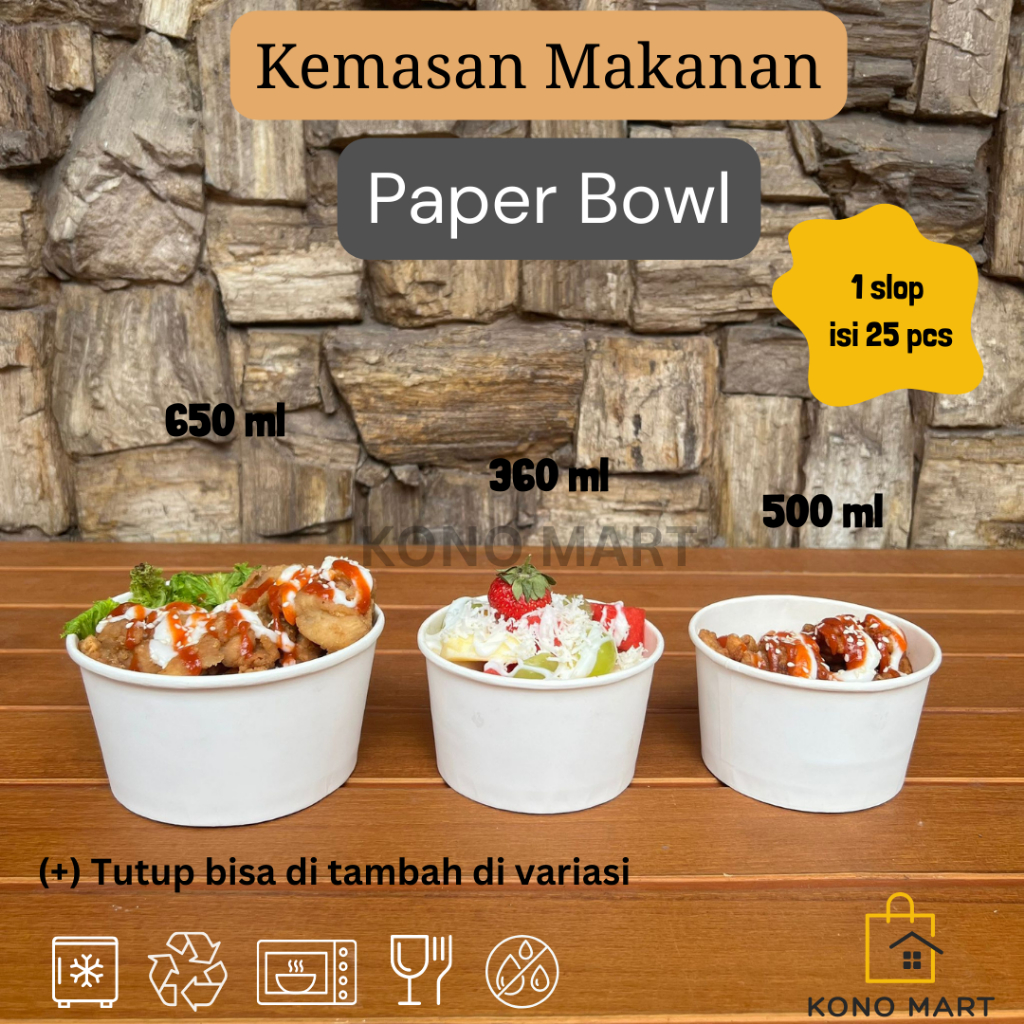 Jual Paper Bowl Ml Ml Ml Ml Paper Bowl Putih Paper Bowl