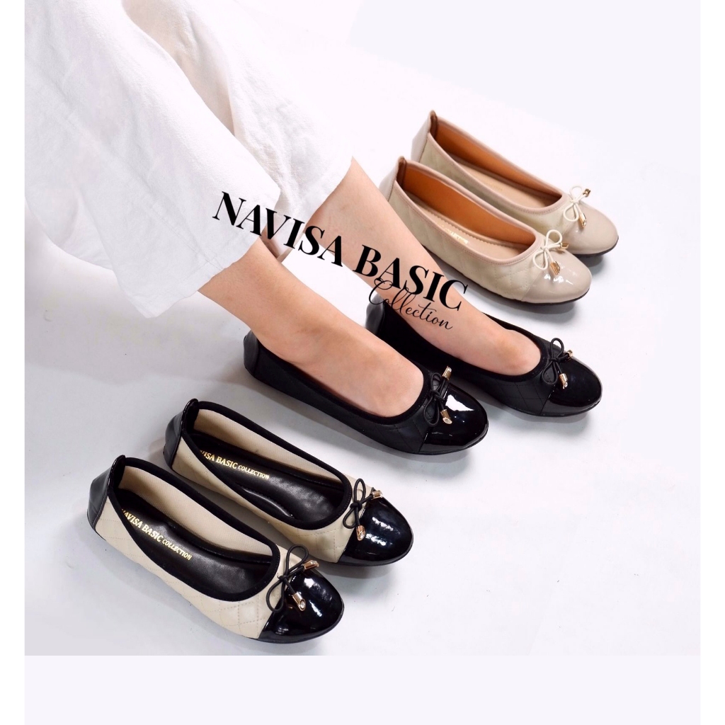 Jual Sepatu Wanita Flat Shoes Super Empuk Navisa Basic Collection Trya