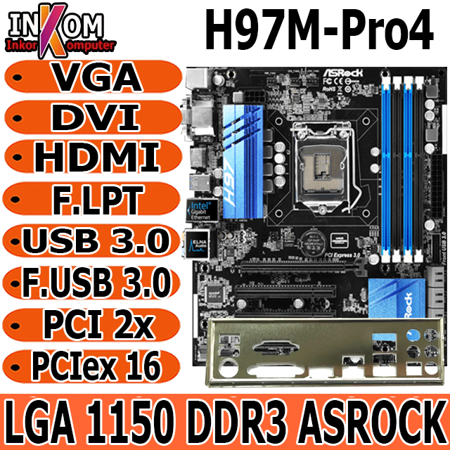 Jual Mainboard Mobo H97 Intel LGA 1150 Mobo Gaming Mobo Mining