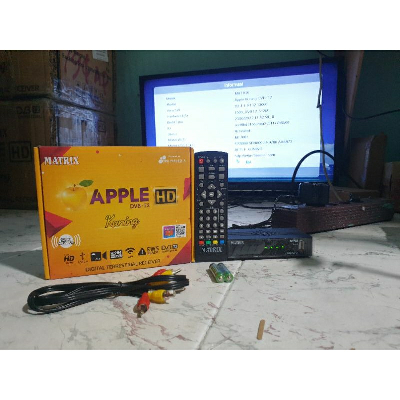 Jual Promooo Stb Set Top Box Matrix Apple Hd Kuning Body Besi Dvbt