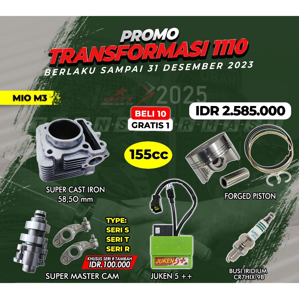 Jual PAKET BORE UP MIO M3 155 CC BRT Shopee Indonesia