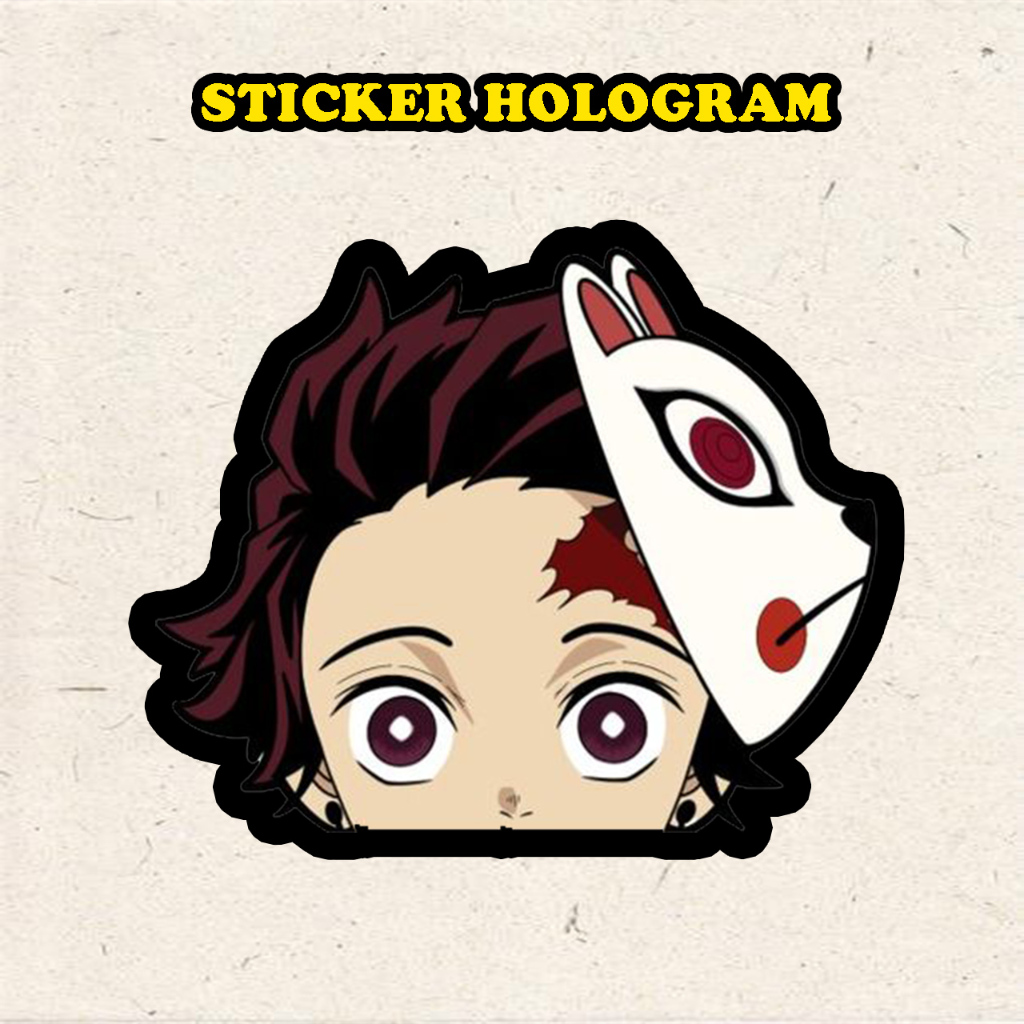 Jual Stiker Hologram Anime TANJIRO Demon Slayer Ukuran 8 Cm Shopee