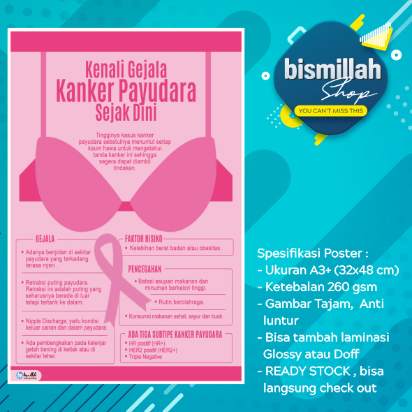 Jual Poster Kenali Kanker Payudara Sejak Dini SADARI Shopee Indonesia