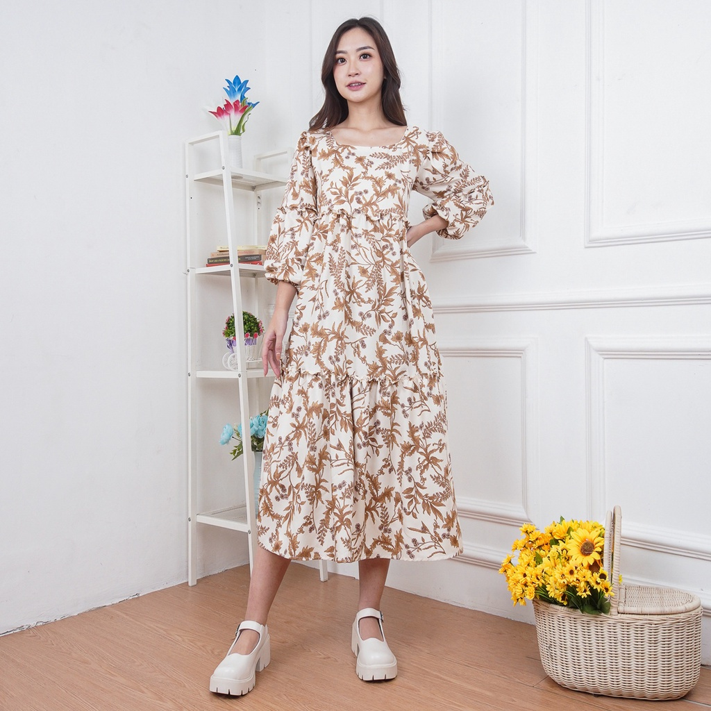 Jual IL LONG DRESS HUMANY DIORA SABRI GAUN MUSIM PANAS KASUAL BARU