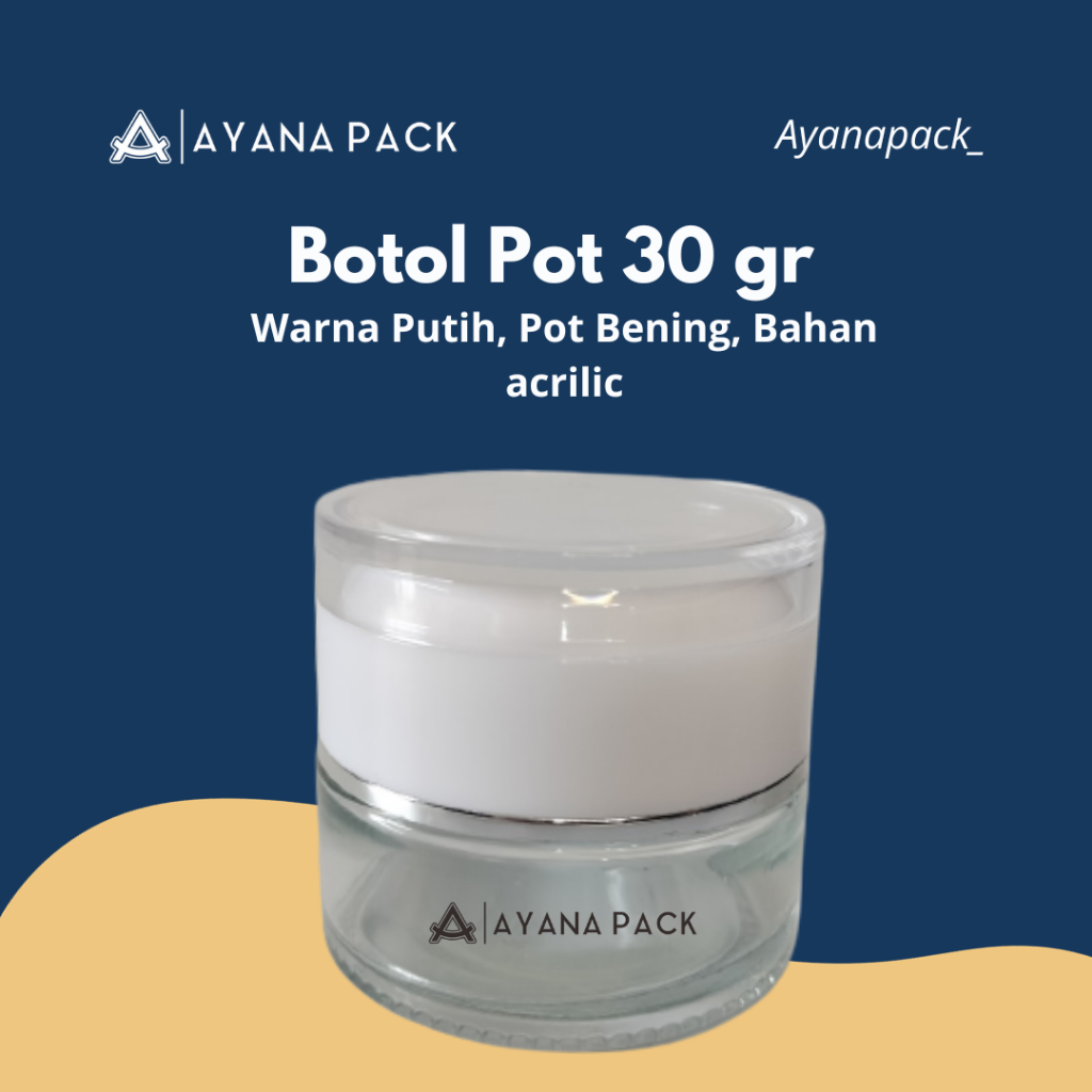 Jual Pot Cream Acrilic Gr Bening Pmk Putih Shopee Indonesia