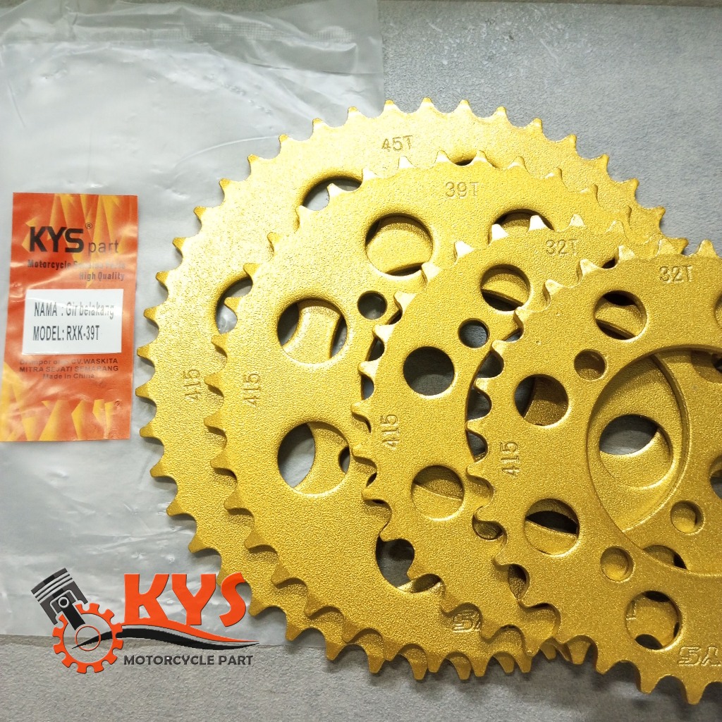 Jual GEAR GIR BELAKANG GOLD YAMAHA RXKING RX KING JUPITER F1 VEGA R