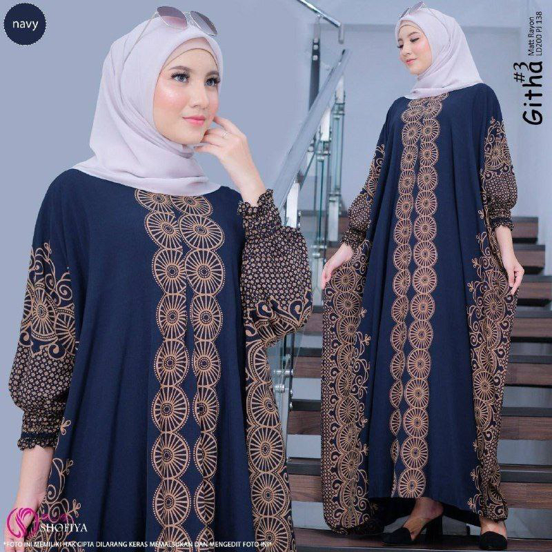 Jual Grosir Klambi Riyana Kaftan Rayon Paula Kaftan Bara Kaftan