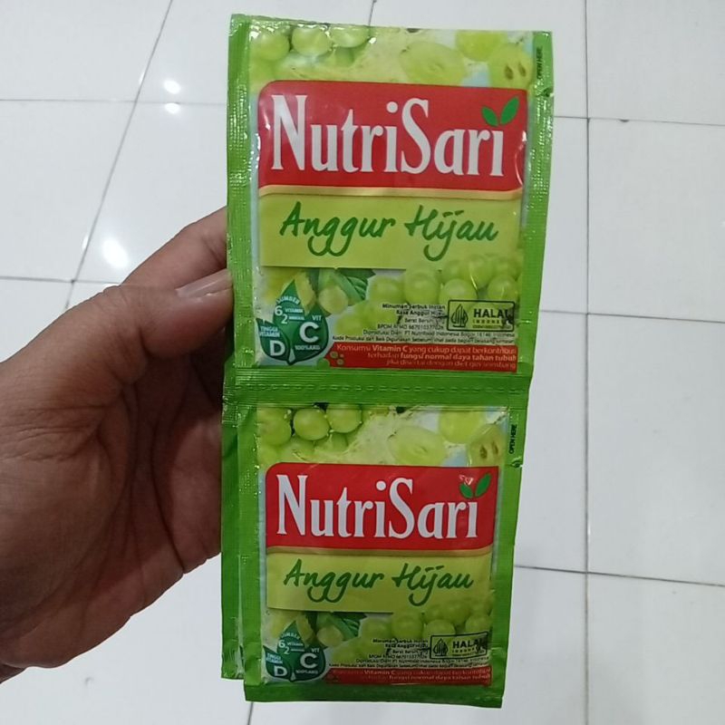 Jual Mahbubah NutriSari 14 G 10 Pcs Rasa Anggur Hijau Sachet