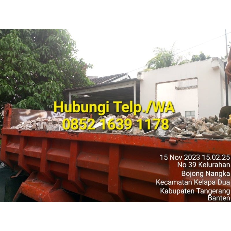 Jual Gali Tanah Kolam Buang Puing Sampah Buang Puing Tanah Merah Tanah