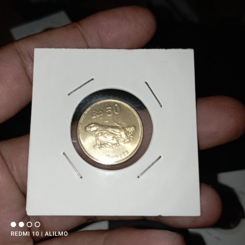 Jual Uang Koin 50 Rupiah Komodo Tahun 1993 Baru Gres Asli Shopee