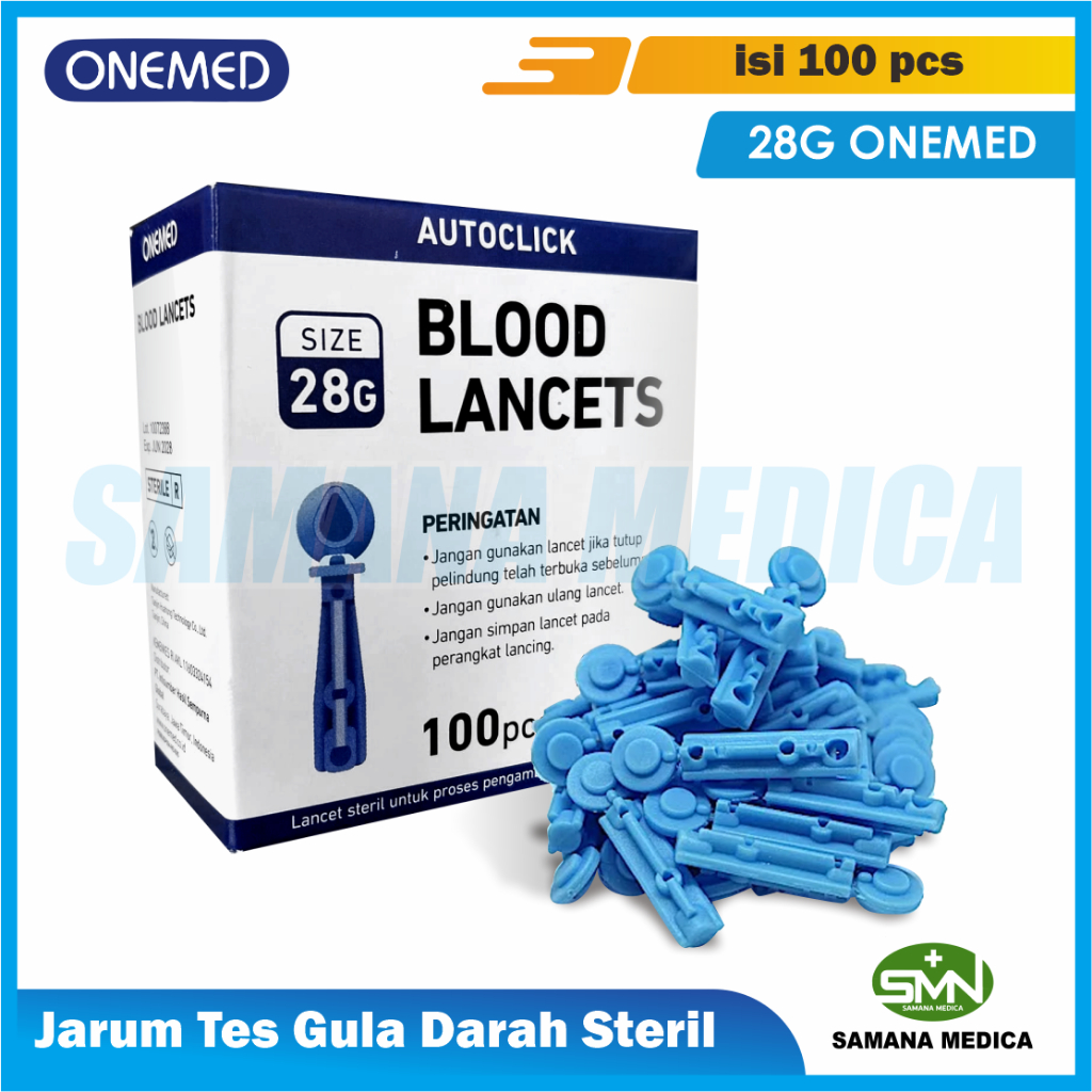 Jual Blood Lancet G Onemed Isi Pcs Jarum Tes Gula Darah Steril