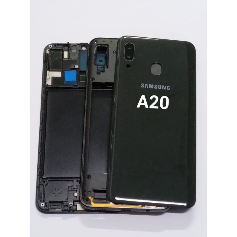 Jual Backdoor Back Cassing Kessing Housing Fullset Samsung A20 Hitam