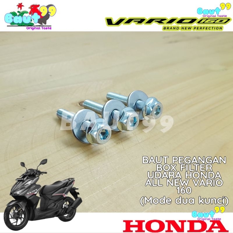 Jual Baut Set Pegangan Box Filter Udara Honda Vario Mode Dua Kunci