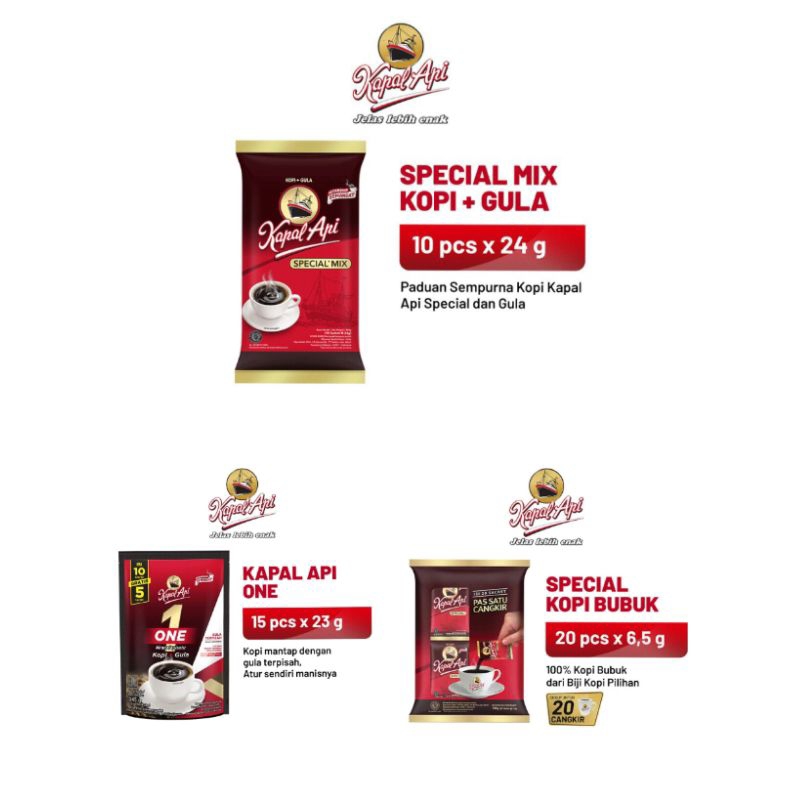 Jual Kapal Api Kopi Bubuk Special Mix Bag X Gr Kapal Api One