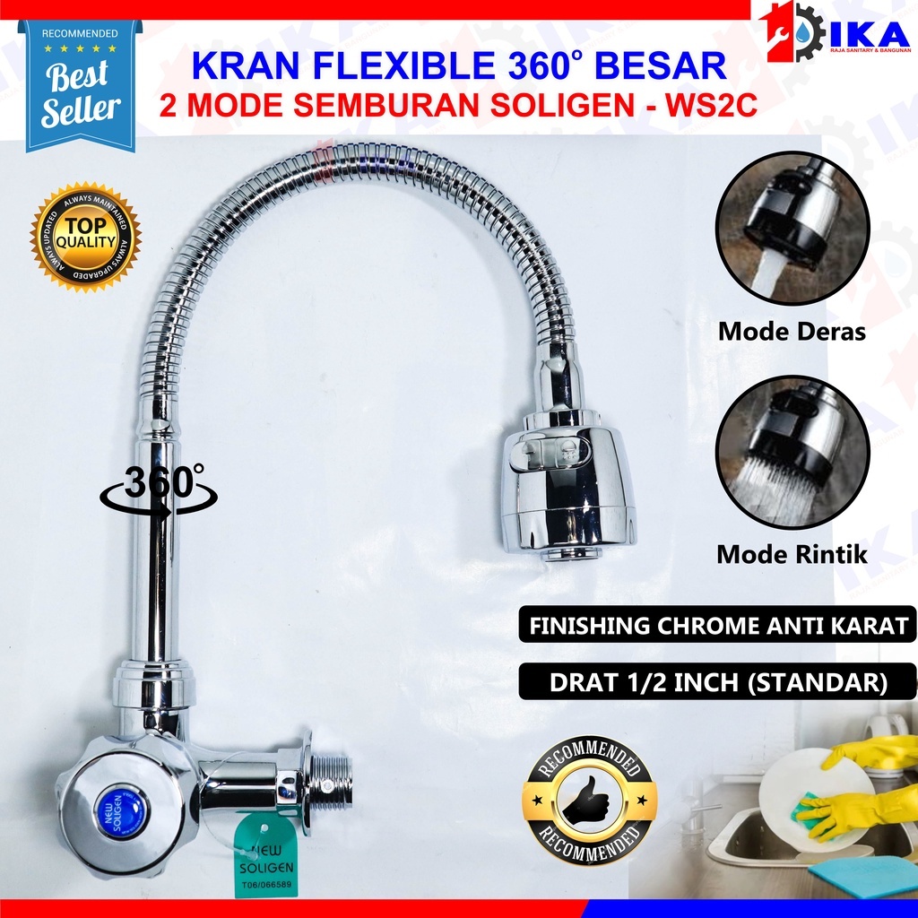 Jual Kran Angsa Dapur Fleksibel Soligen Flexible Inch High