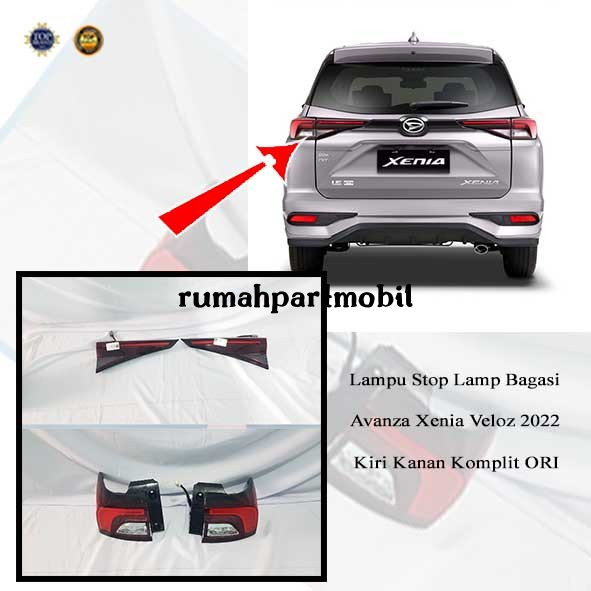 Jual Lampu Stop Lamp Bagasi Avanza Xenia Veloz Kiri Kanan Komplit