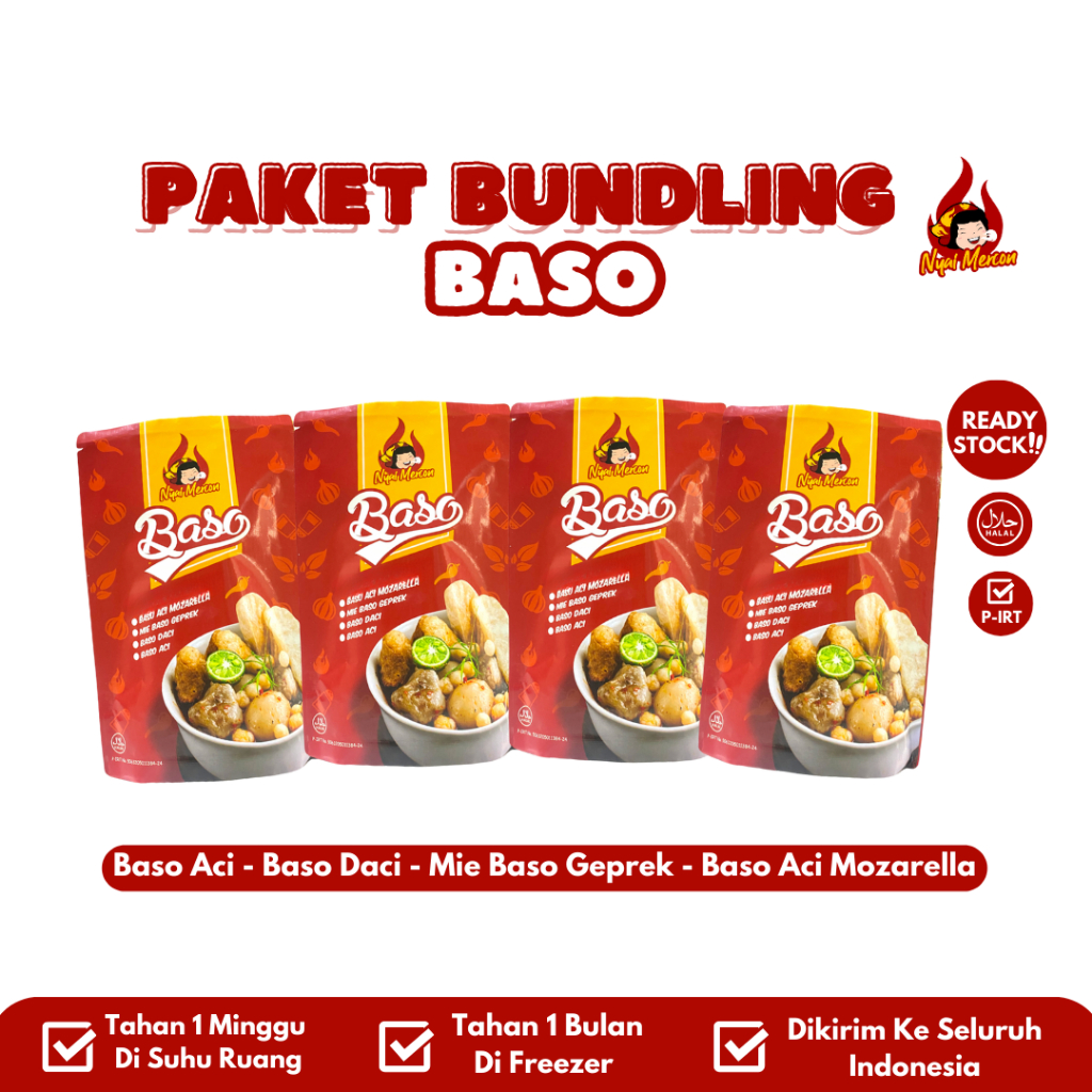 Jual Paket Baso Nyai Mercon Baso Aci Baso Daci Mie Baso Geprek Baso