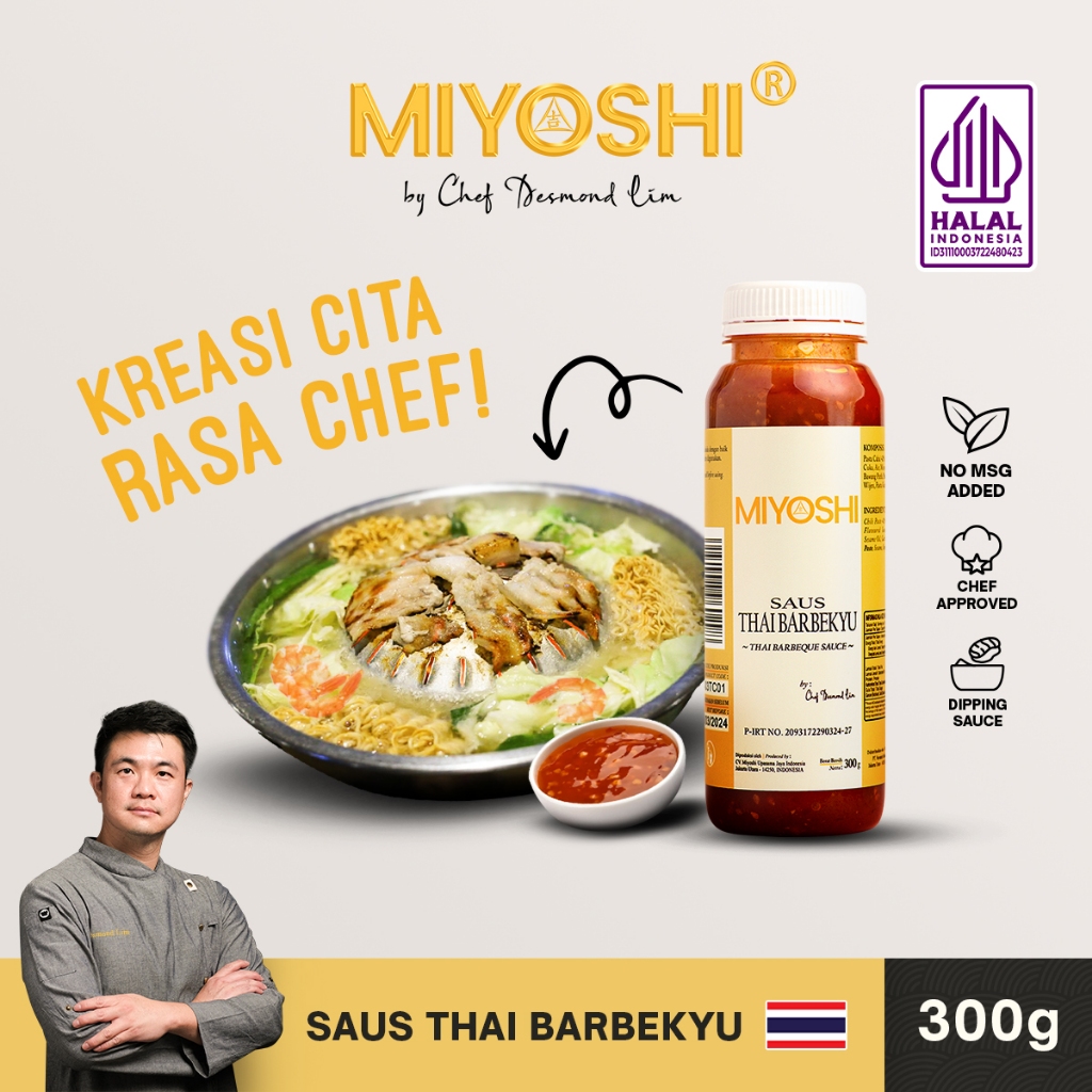 Jual Miyoshi Saus Thai Barbekyu Sauce 300g Tanpa Penguat Rasa