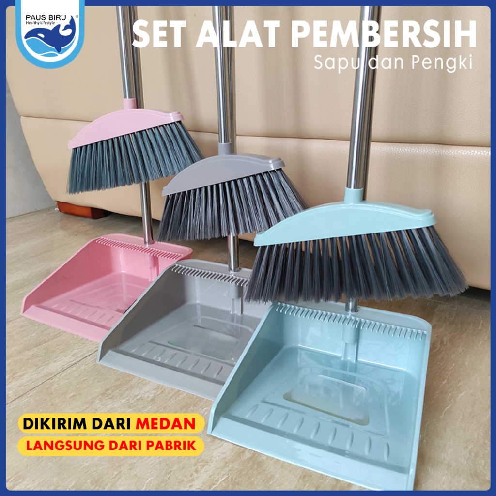 Jual Set Sapu Pengki Alat Pembersih Debu Broom Set Dustpan Sb Set