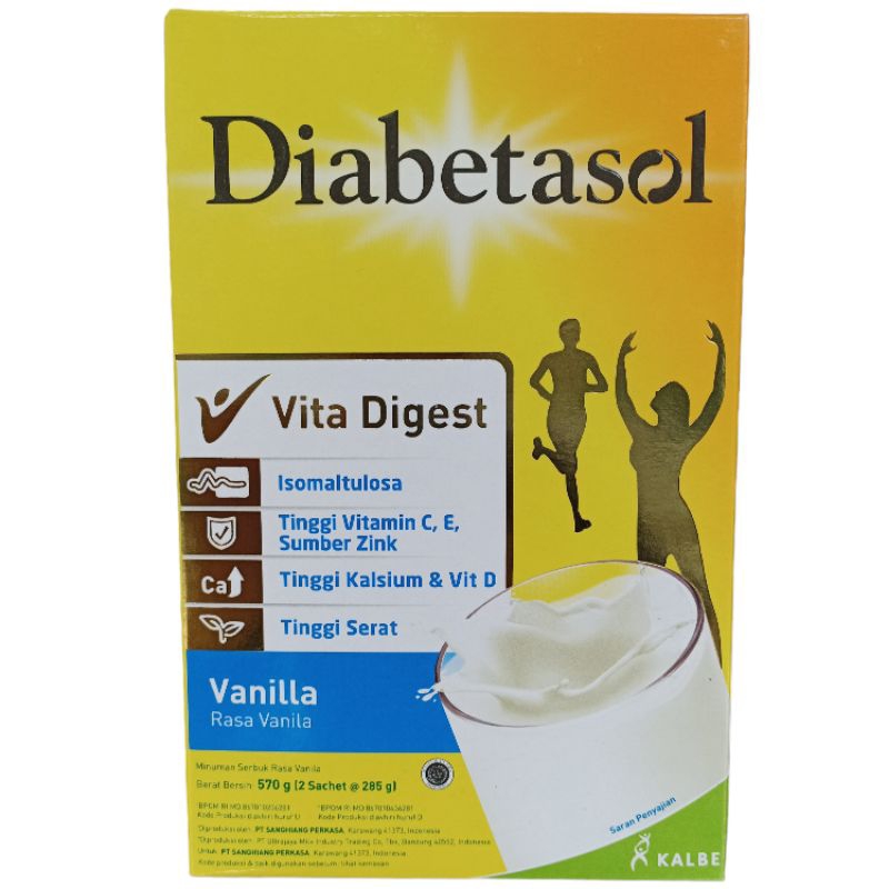 Jual DIABETASOL SUSU RASA VANILA DAN COKELAT ISI 950 GR Shopee Indonesia