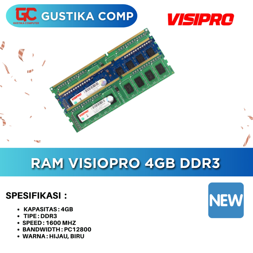 Jual RAM VISIPRO 4GB DDR3 Shopee Indonesia