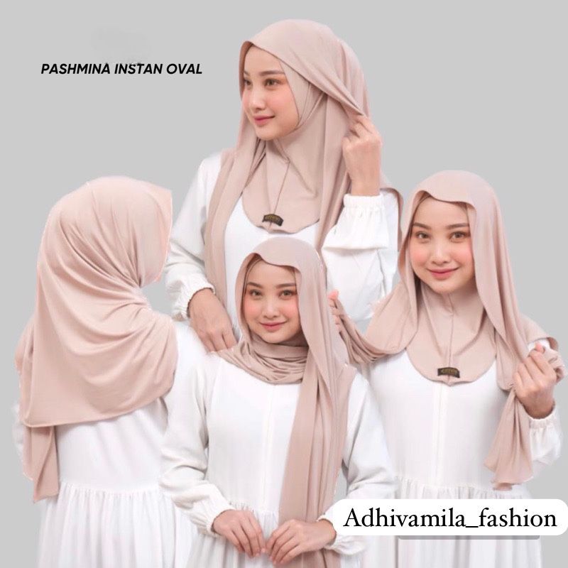 Jual Hijab Instan Jersey Oval Inner Tutup Leher Hijab Pashmina Instan