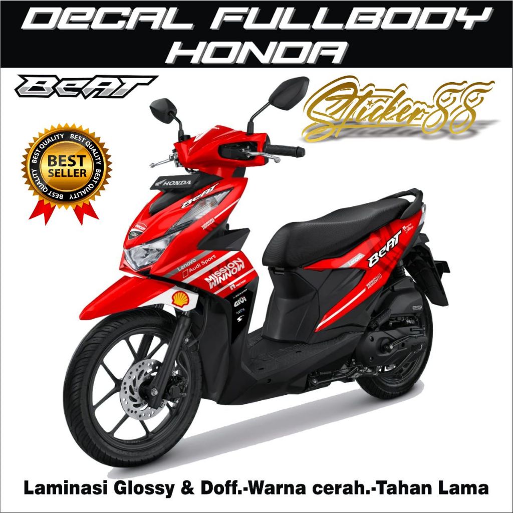 Jual Decal Full Body Honda Beat Duluxe Edition Colour