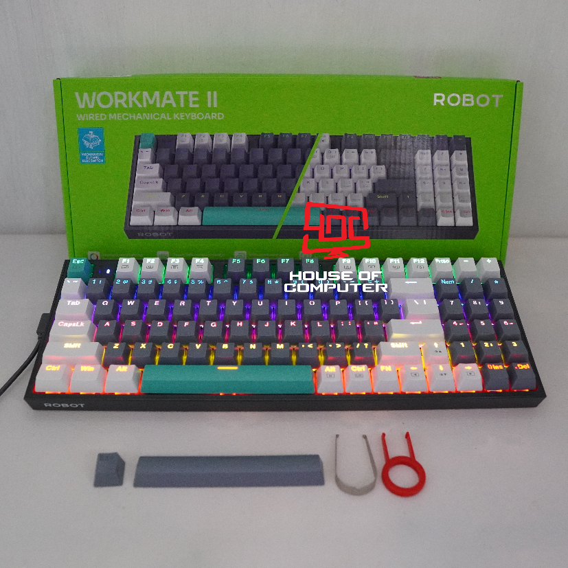 Jual Keyboard Gaming Mechanical Robot Workmate Ii Rgb Backlit Keycap