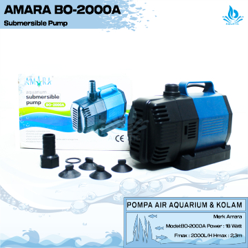 Jual Amara BO 2000A Pompa Celup Pompa Kolam Aquarium Hidroponik Pompa