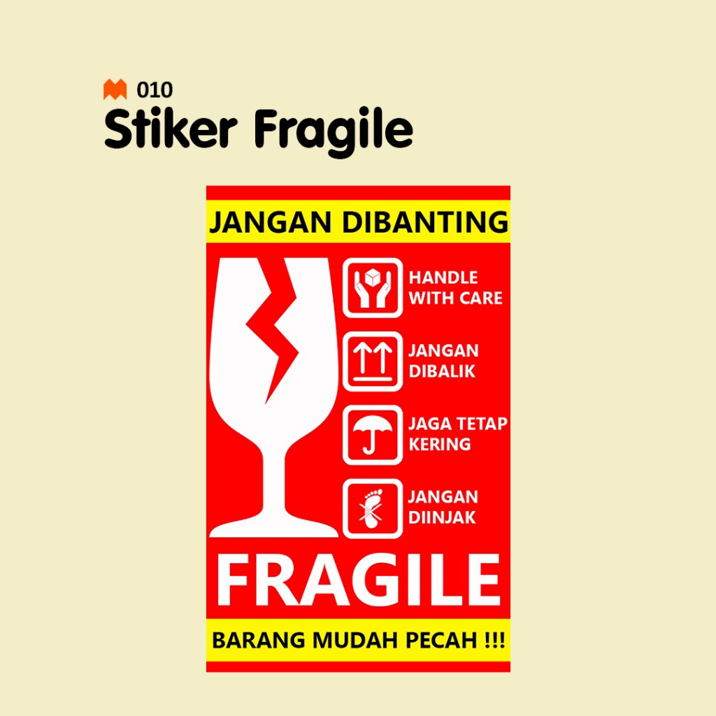 Jual Sticker Fragile Stiker Pecah Belah Isolasi Fragile Label